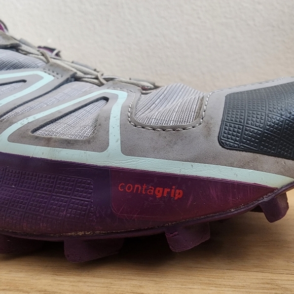 Salomon Womens Speedcross 4 Trail Running Shoes Sneakers Grey Purple Size 10 - Picture 2 of 15